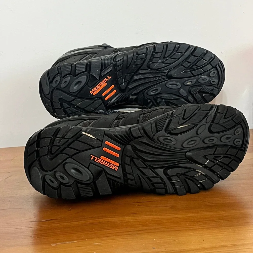 Merrell Work Moab 2 Mid Waterproof Composite Toe Black‎ Boots Mens 7 J15751